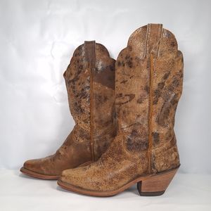 Justin Bent Rail Wildwood Distressed Soft Leather Womens Boots USA sz 7B (S2C)